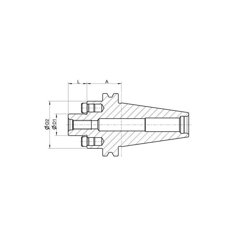 Upínací trn pro nástrčné frézy D 69871AD SK50-27 Format GT • Vtools.cz