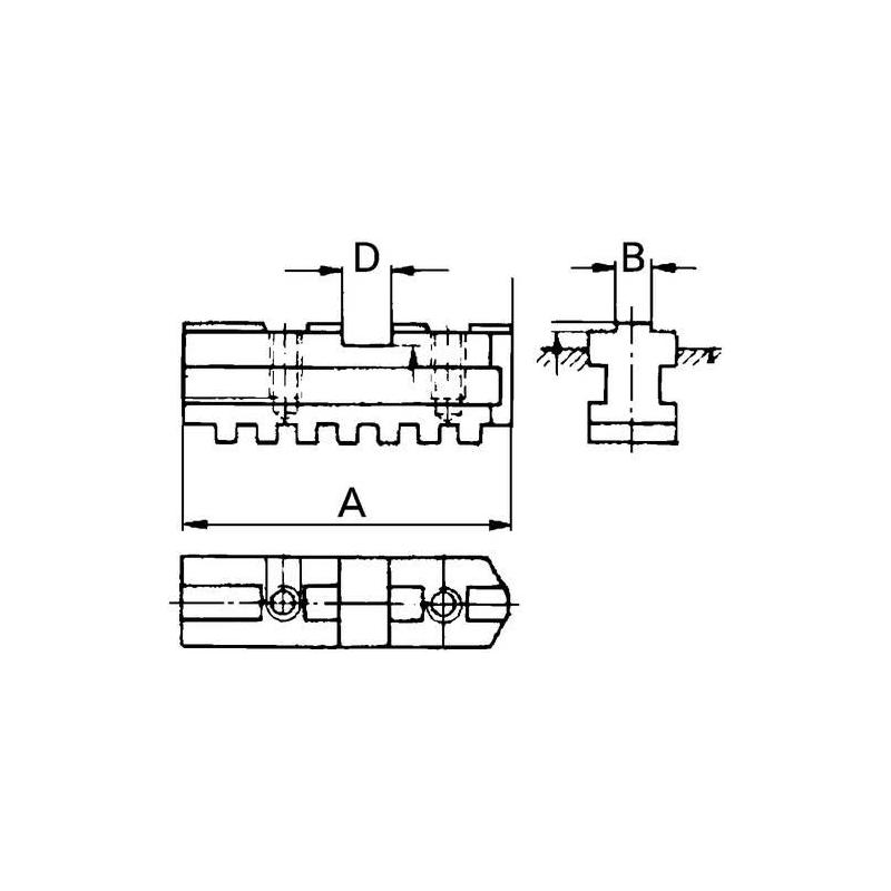Sada náhradních čelistí pro tříčelisťové soustružnické sklíčidlo  D 6350 GB 200 mm Röhm • Vtools.cz