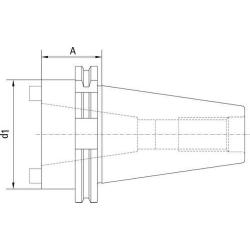 Střední pouzdro D69871A SK50/SK40 Fortis • Vtools.cz