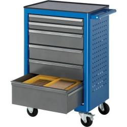 Pracovní stůl na kolečkách, bl/anthr 960x450x950, 6Sb.,met • Vtools.cz