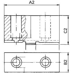 Sada náhradních čelistí pro čtyřčelisťové soustružnické sklíčidlo D 6350 AB 160 mm Röhm • Vtools.cz
