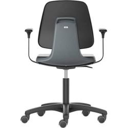 Křeslo Labsit 2 antracitová koženka, s kolečky • Vtools.cz