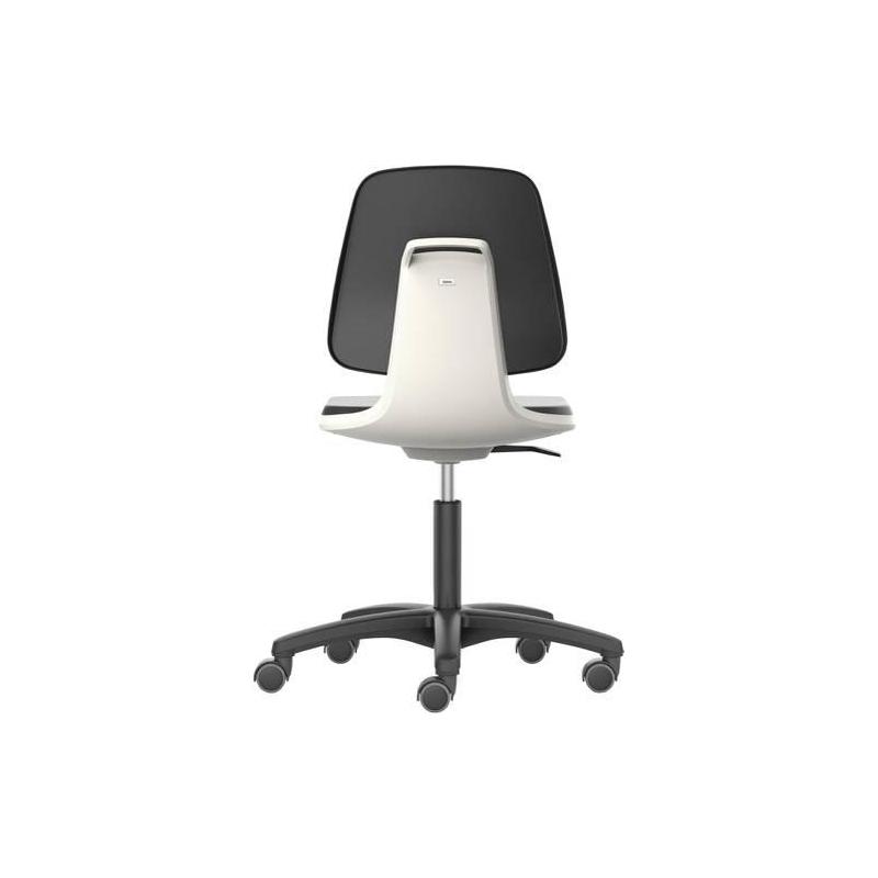 Křeslo Labsit 2 bílá koženka, s kolečky • Vtools.cz