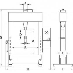 Dílenský lis EP40D w. Elektrické čerpadlo 40t • Vtools.cz