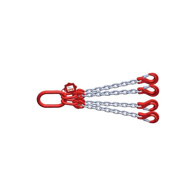 4 pramenné řetězové závěsy EN818-4 typ 1"GV" 0-45°/11200, 45-60°/8000, 200x110 mm • Vtools.cz