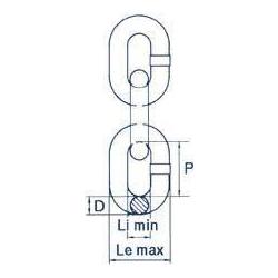 Drive-in řetěz EN818-2 D 22 mm, P66 mm, černě lakovaný • Vtools.cz