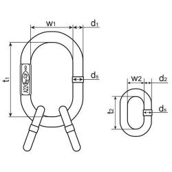 Závěsná hlava GK8 A36/B26, červeně lakovaná • Vtools.cz