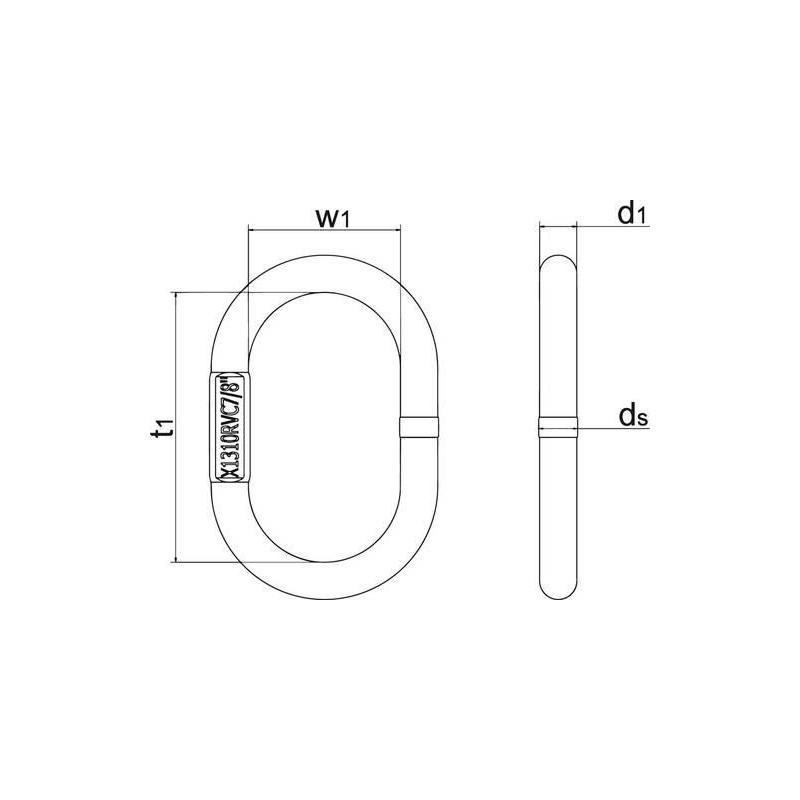 Závěsný článek GK10 A22, RAL 3022 bez plochého bodu 6700kg • Vtools.cz