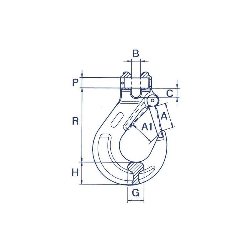 Zátěžový hák na hlavu vidlice TK 6700kg, Cartec 100 • Vtools.cz