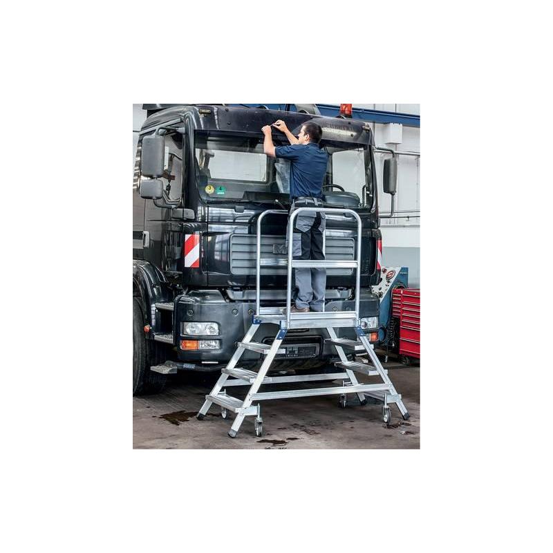 ZARGES plošinové schodiště 6 schodů na obou stranách • Vtools.cz