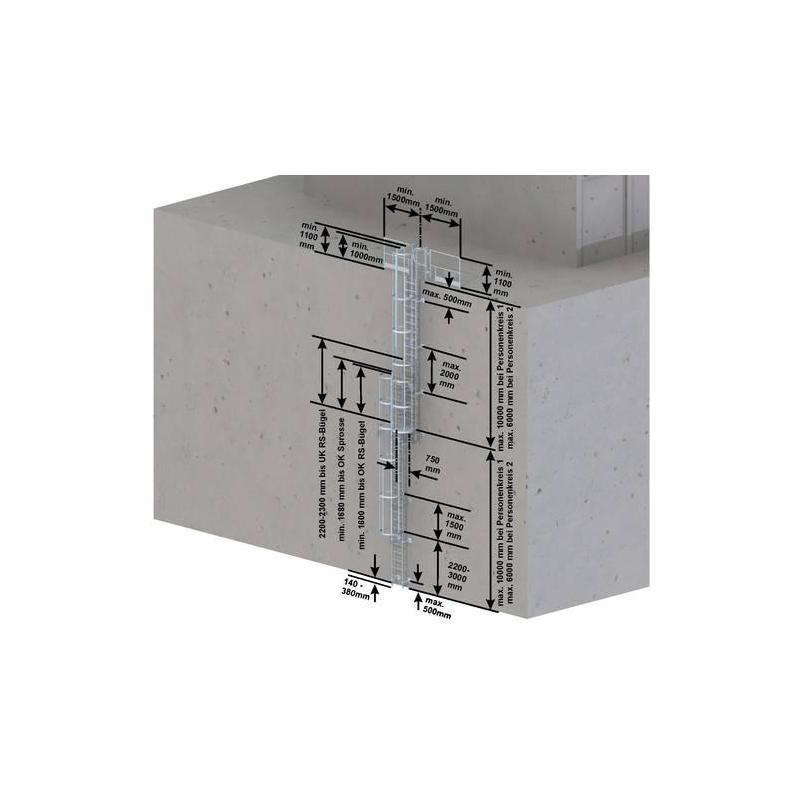 Schodišťový Žebřík se zadním zábradlím 15,12m • Vtools.cz