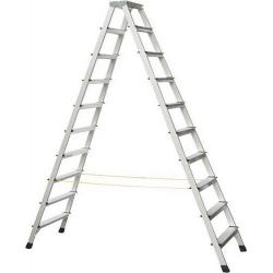 Zarges Nýtovaný žebřík se schůdky, oboustranný, 2x10 příček č.: 41270 • Vtools.cz