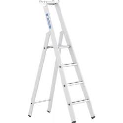 Štafle ZAGRES se schůdky, eloxované 4 stupně cca 3,10 m pracovní výšky č. 41374 • Vtools.cz