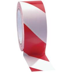Podlahová popisovací páska PVC 50 mm x 33 m bílá/červená • Vtools.cz