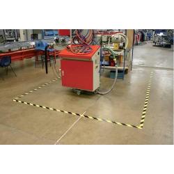 Podlahová popisovací páska PVC 50 mm x 33 m bílá/zelená • Vtools.cz