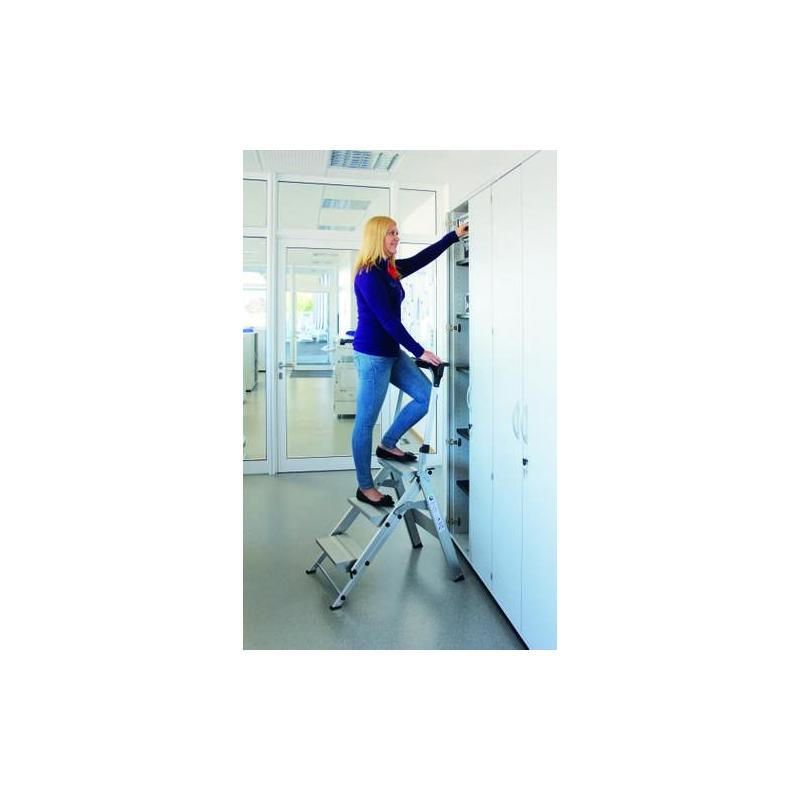 Hliníkové skládací schody 3 schody se skládací konzolou • Vtools.cz