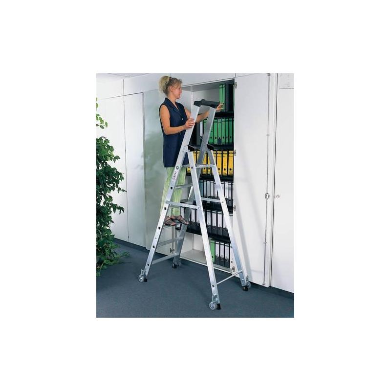 Schůdky GÜNZBURGER - žebřík Alu rolovací 10 schodů s mostem • Vtools.cz