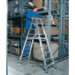 Žebřík GÜNZBURGER - Schůdky Alu sjízdné 2 x 3 schody • Vtools.cz