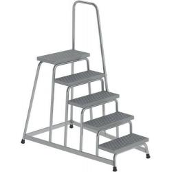 Hliníková pracovní plošina R13 pevná se zábradlím 5 schodů • Vtools.cz