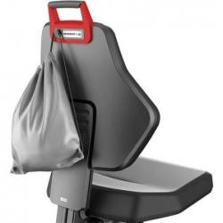 Pracovní židle s kolečky Supertec - červené madlo • Vtools.cz