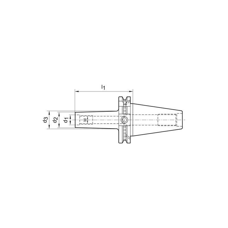 Upínač, frézovací trn pro šroubovací frézy D69871AD SK40-100 mm M10 • Vtools.cz