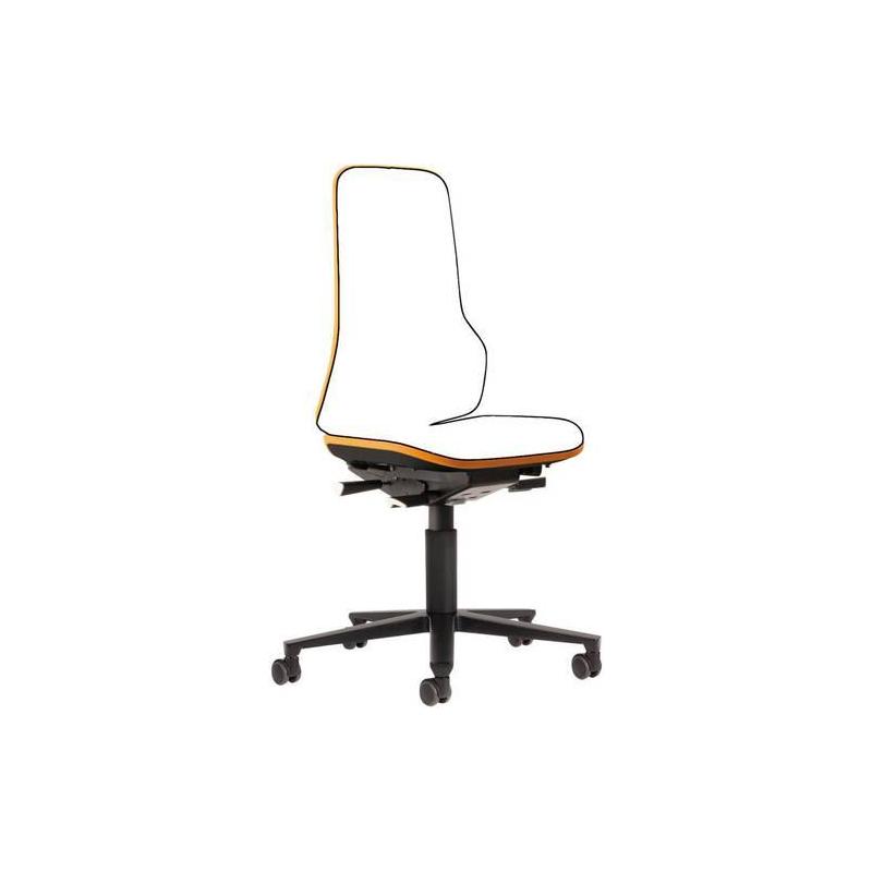 Průmyslová otočná židle BIMOS s permanentním kontaktním opěradlem model 9563 NEON • Vtools.cz