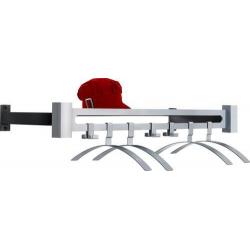 Nástěnný věšák Montana B 1000 mm, hliníková stříbrná • Vtools.cz