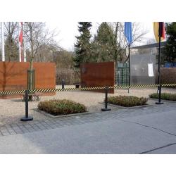 Venkovní PVC černý/černý popruh 3,7 m červený/bílý • Vtools.cz