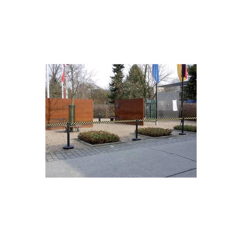 Venkovní PVC černý/černý popruh 3,7 m červený/bílý • Vtools.cz