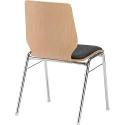 Víceúčelová židle buk s modrým čalouněním • Vtools.cz