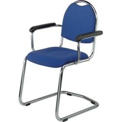 Kovová židle černá konzolová s područkami • Vtools.cz