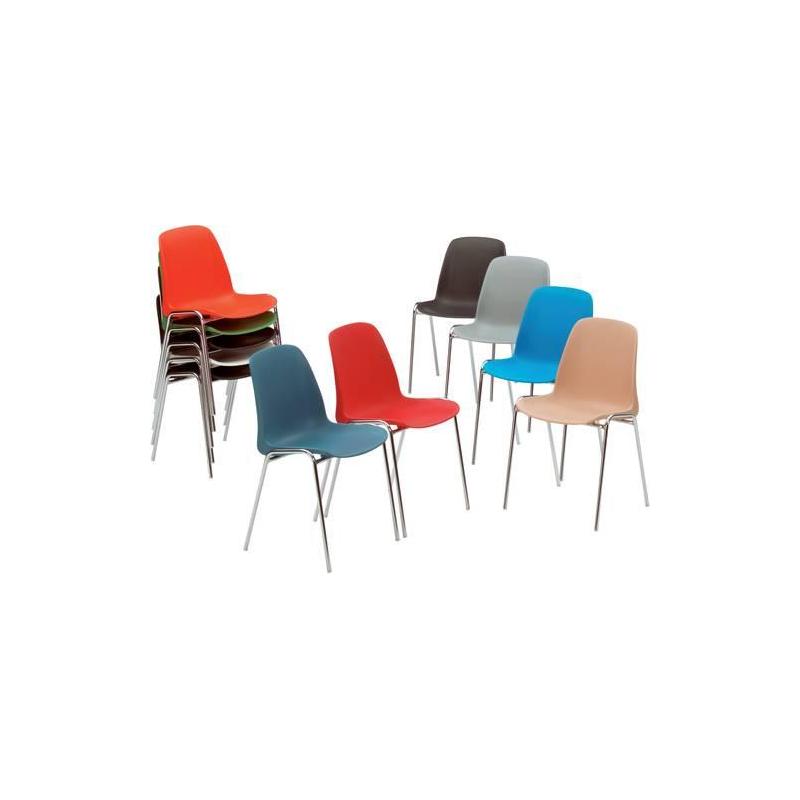 Židle ve skořepině chrom/bílá • Vtools.cz