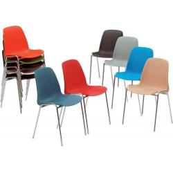 Křeslo ve tvaru skořepiny chrom/holubičí modř • Vtools.cz