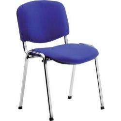 Stohovací židle s chromovým rámem, barva modrá • Vtools.cz