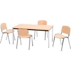 Víceúčelový stůl 120/80 černý/bukový 19 mm • Vtools.cz