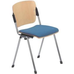 Stohovací židle s čalouněním sedáku chrom/bordeux • Vtools.cz