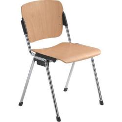 Stohovací židle černá/bukový dřevo • Vtools.cz