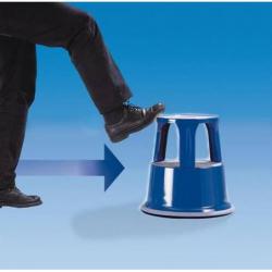 Kovová stolička na kolečkách modrá • Vtools.cz