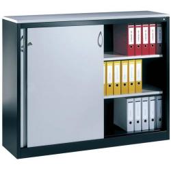 Skříň s posuvnými dveřmi C + P RAL 7035 1225 x 1200 x 400 mm š. plt. • Vtools.cz