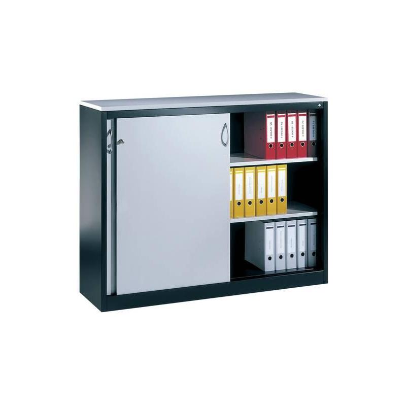 Skříň s posuvnými dveřmi C + P RAL 7035 1225 x 1200 x 400 mm š. plt. • Vtools.cz