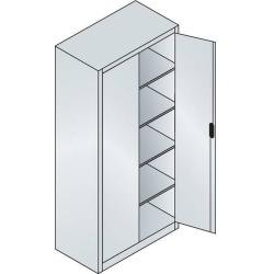 Skříň na nářadí a materiál s výklopnými dveřmi, 1950x930x500 mm, 7035/5012 • Vtools.cz