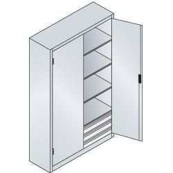 Velká skříň RAL 7035 3 SL. 1950x1200x400 mm • Vtools.cz