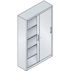 Skříň s posuvnými dveřmi 1950x1200x400 mm RAL 7035 • Vtools.cz