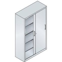 Skříň s posuvnými dveřmi 1950x1200x500 mm RAL 7035 • Vtools.cz