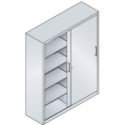 Skříň s posuvnými dveřmi 1950x1600x500 mm RAL 7035 • Vtools.cz