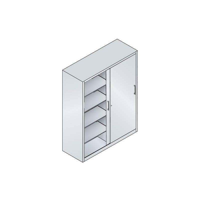 Skříň s posuvnými dveřmi 1950x1600x600 mm RAL 7035 • Vtools.cz