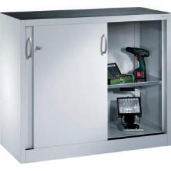 C + P Skříň s posuvnými dveřmi RAL 7035 V 1200 x Š 1600 x H 400 mm • Vtools.cz