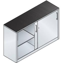 C + P Skříň s posuvnými dveřmi RAL 7035 V 1200 x Š 1600 x H 500 mm • Vtools.cz