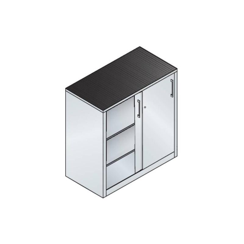 Skříň s posuvnými dveřmi C+P 2066-09 7035/5010 • Vtools.cz