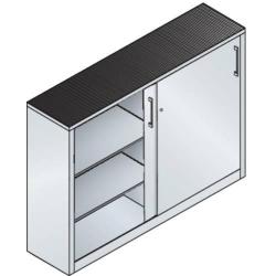 Skříň s posuvnými dveřmi C+P 2146-09 7035/5012 • Vtools.cz